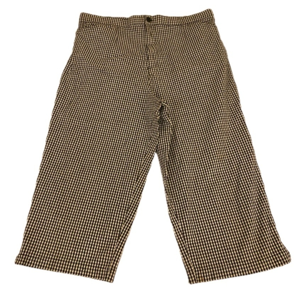 White Stag Stretch Women’s Size 14 Black and White Checkered Capri Pants
